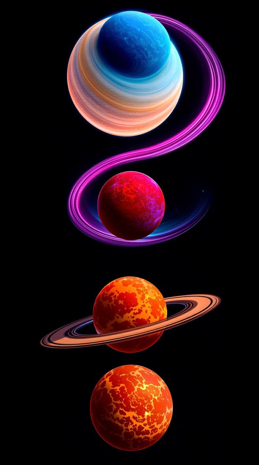 Spiral of Celestial Bodies