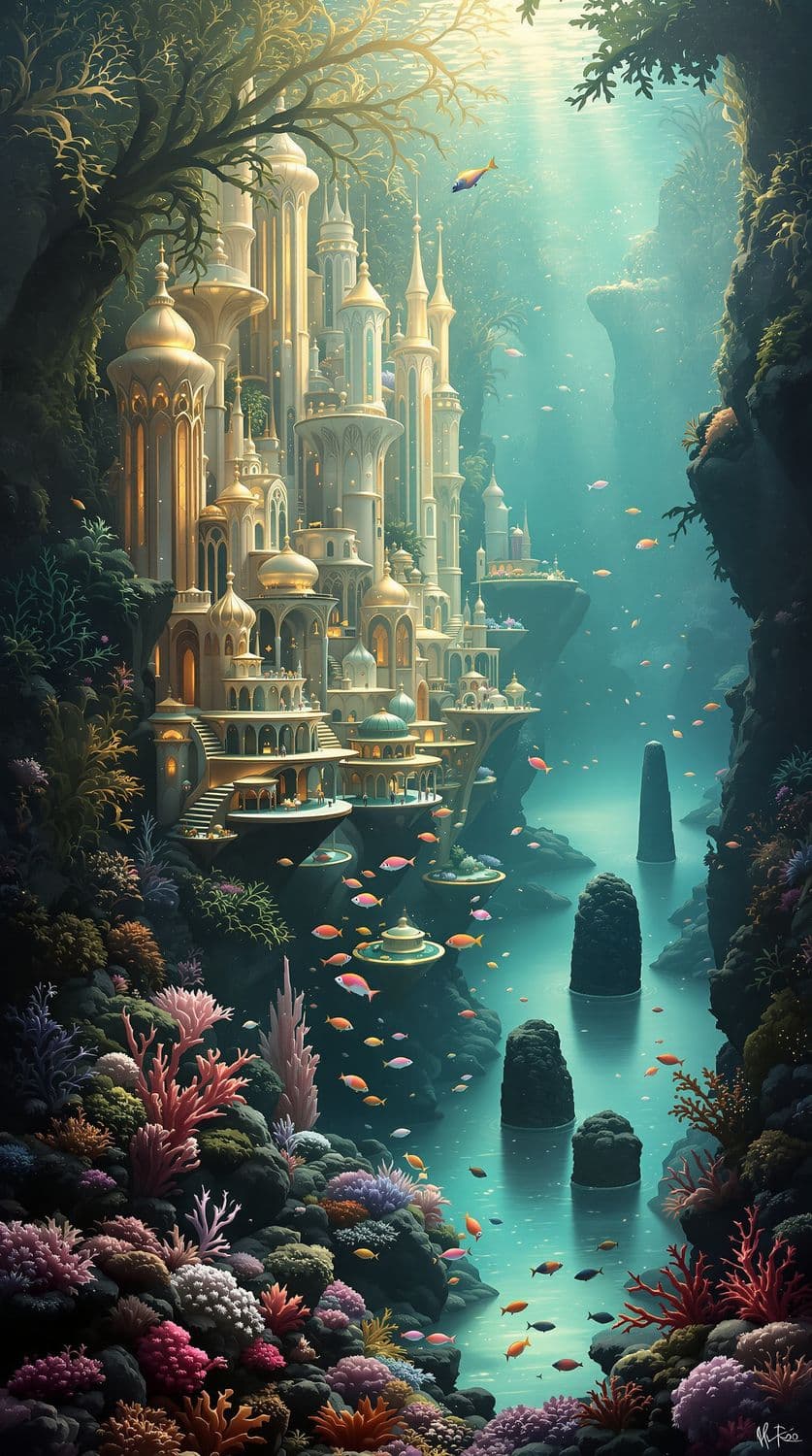 Art Nouveau Underwater City