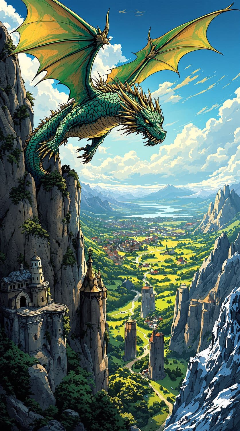 Dragon's Flight Over the Kingdom