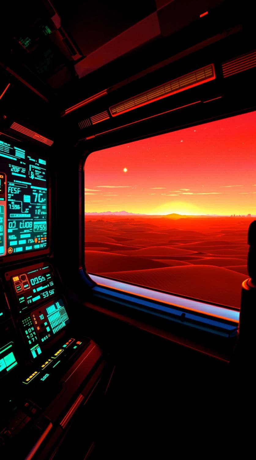 Retro-Futuristic Train Cabin