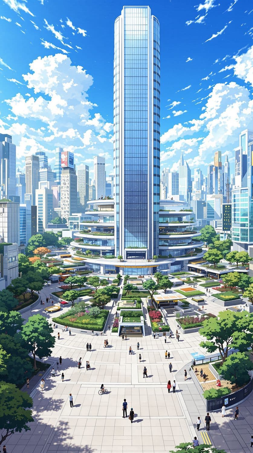 Futuristic City Plaza