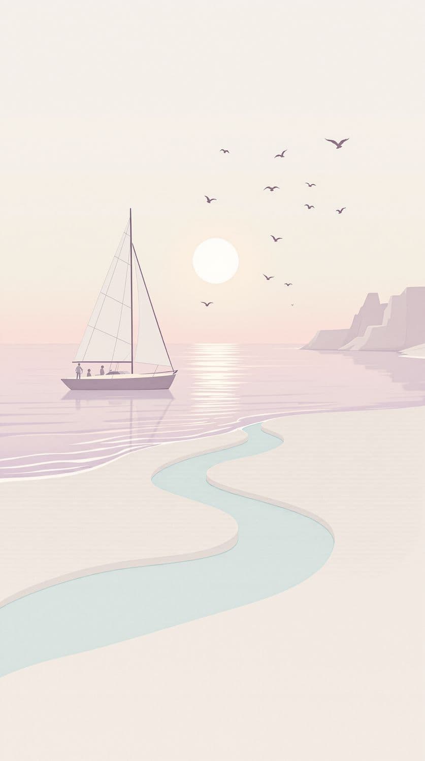 Pastel Seascape Serenity