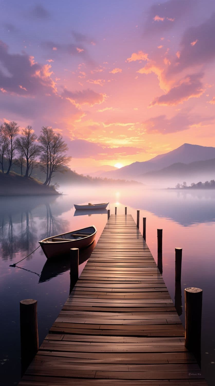 Misty Sunrise Serenity