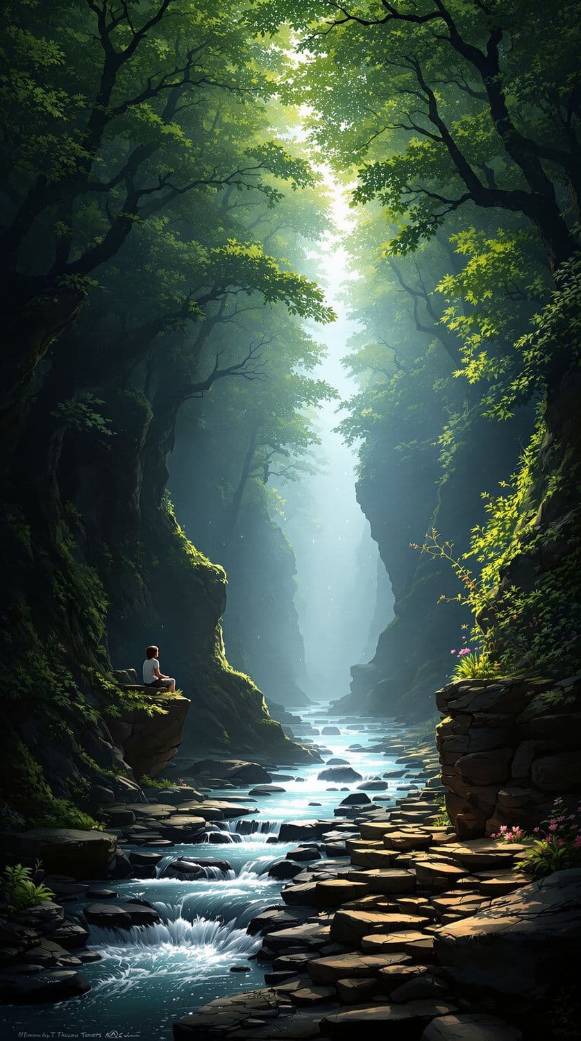 Mystical Woodland Scene