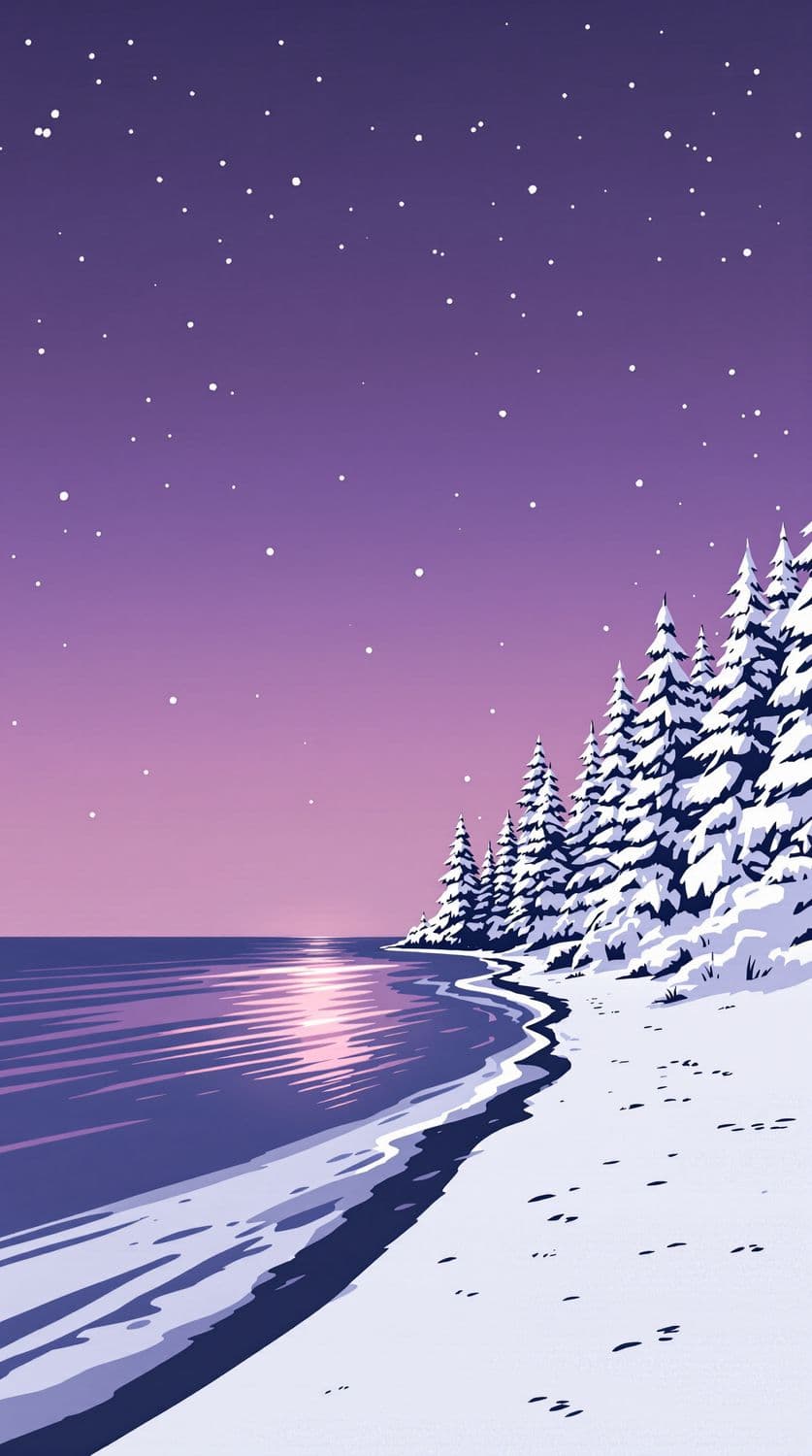 Dusk in the Winter Woods