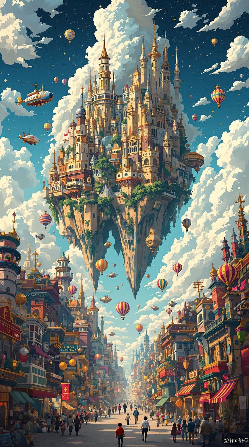 Floating City Among the Clouds