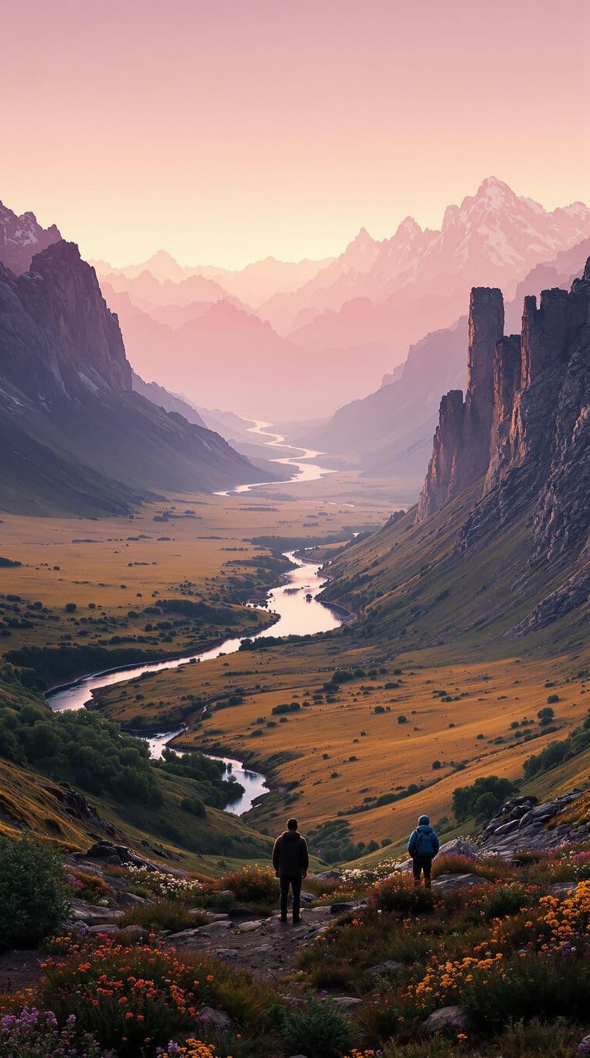 Sunrise Serenity in the Mountain Valley