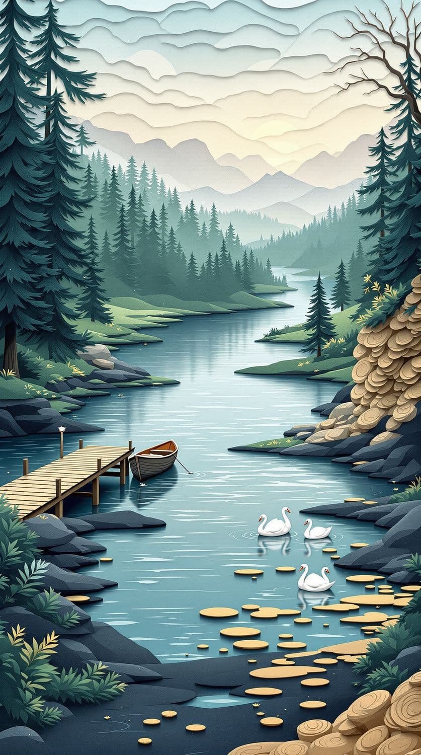 Tranquil Lakeside Morning