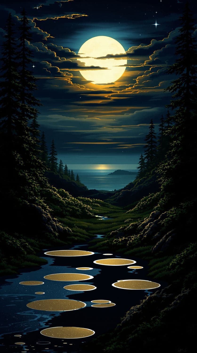 Moonlit Forest Clearing