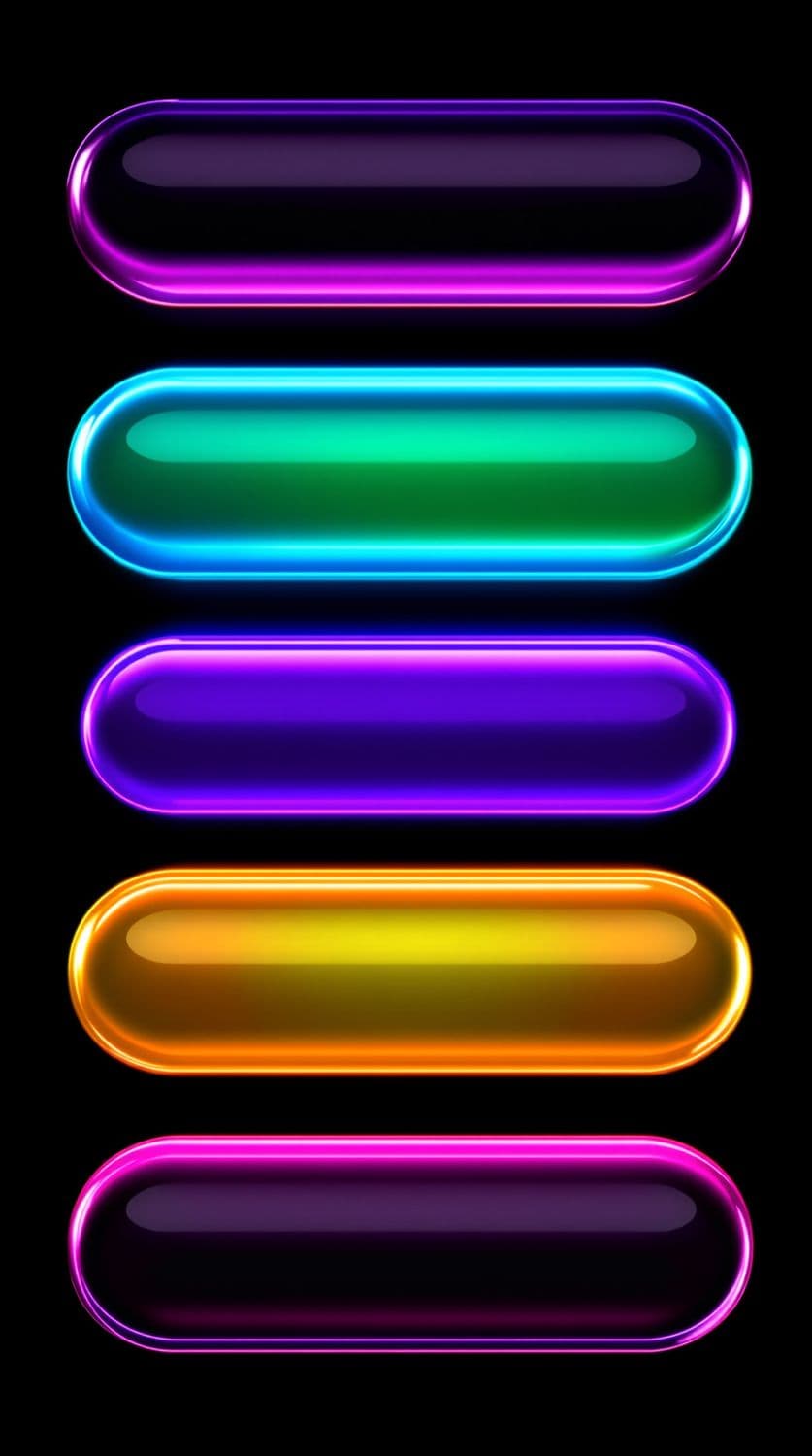 Luminescent Neon Cylinders