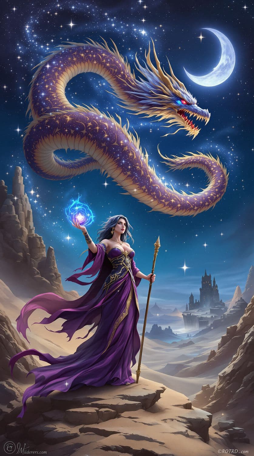 Sorceress and Celestial Dragon