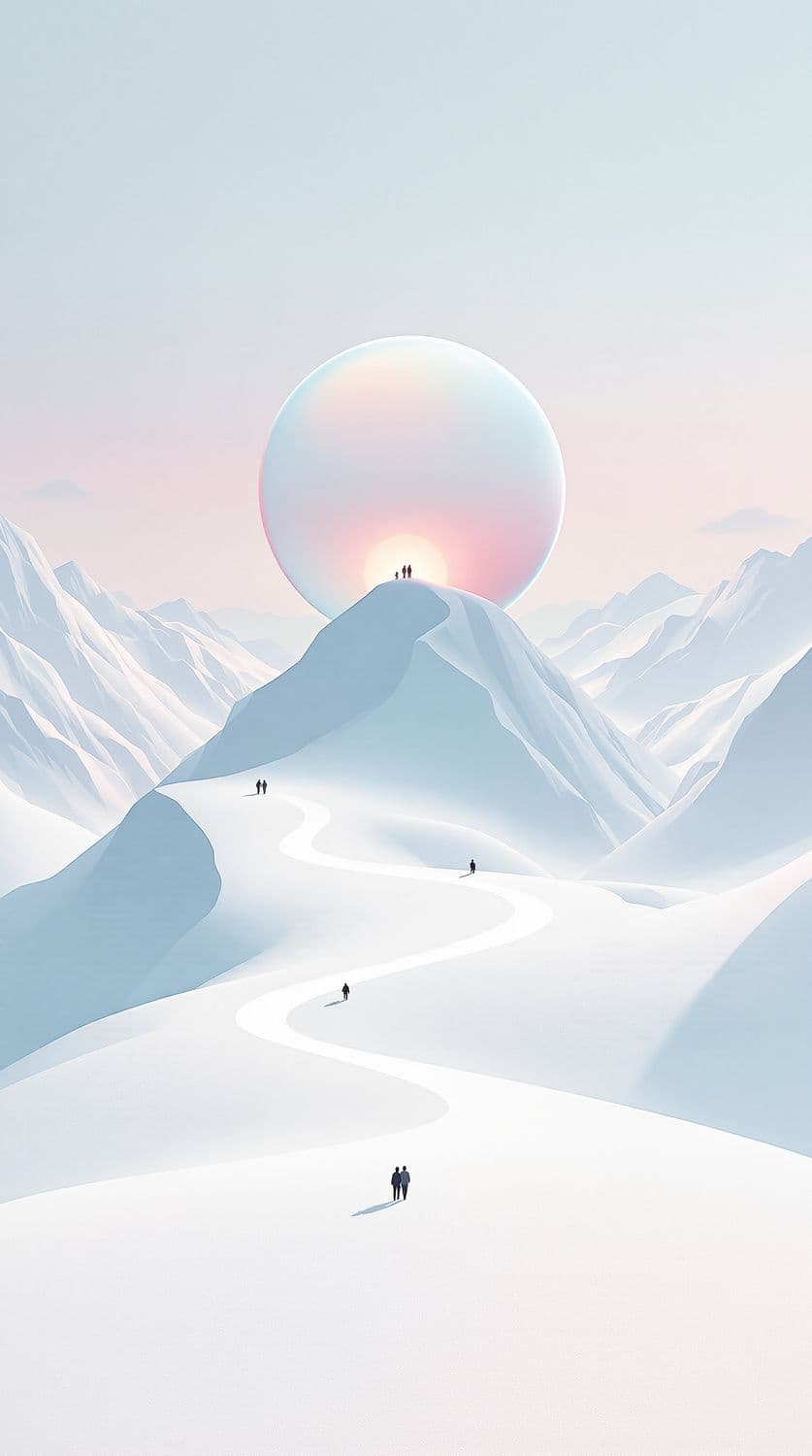 Sphere on the Snowy Peak
