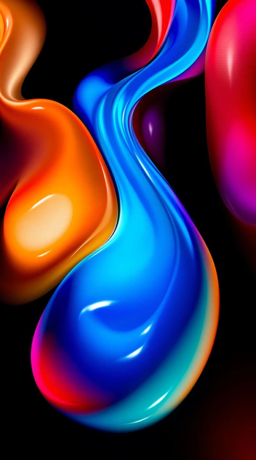 Glossy Flowing Shapes