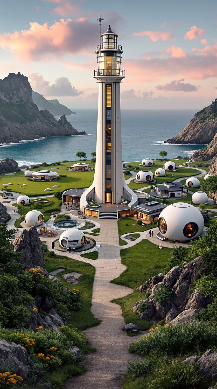 Futuristic Coastal Village