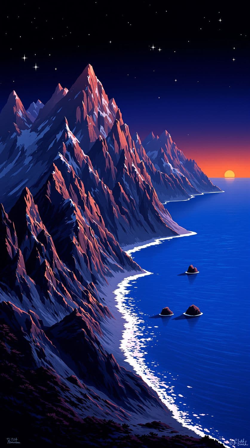 Twilight Peaks and Starry Horizons