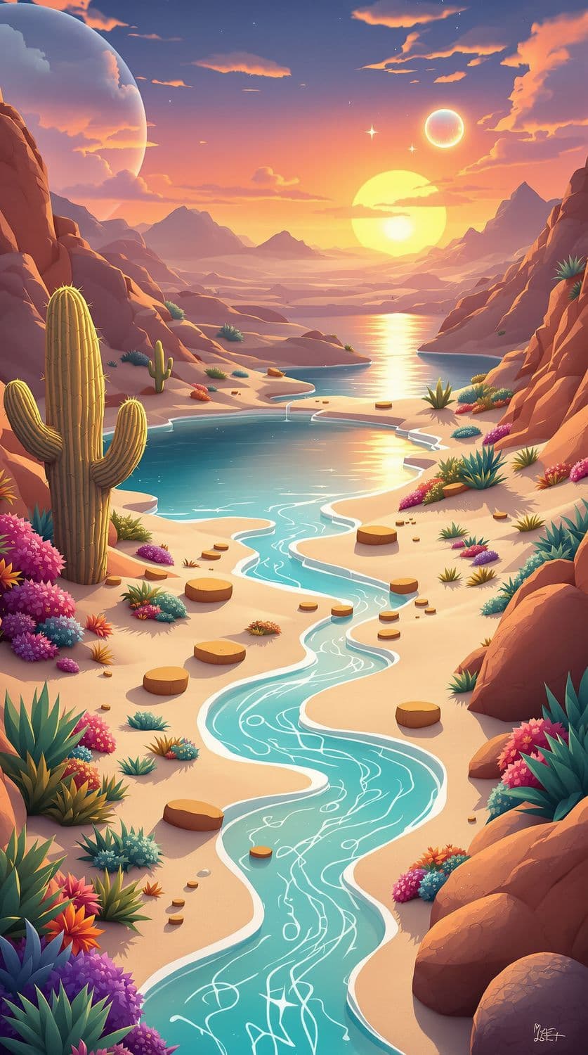 Fantasy Desert Oasis
