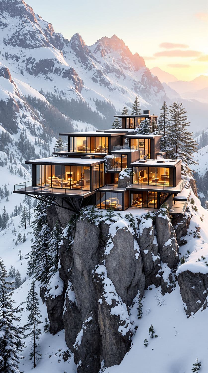 Snowy Mountain Escape