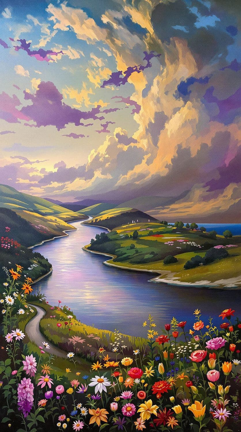 Twilight River Valley