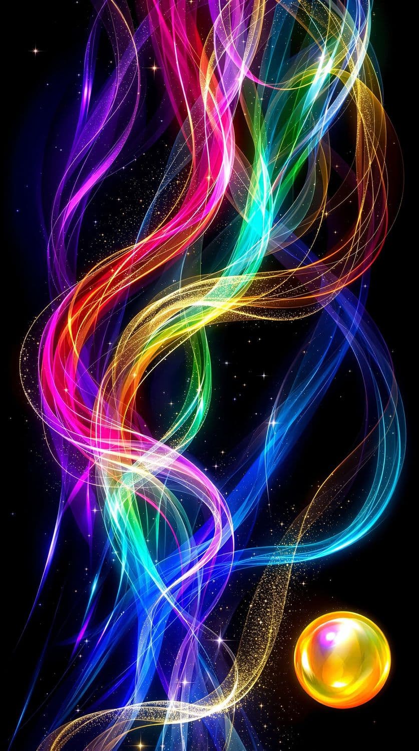 Luminescent Strands and Gemstone