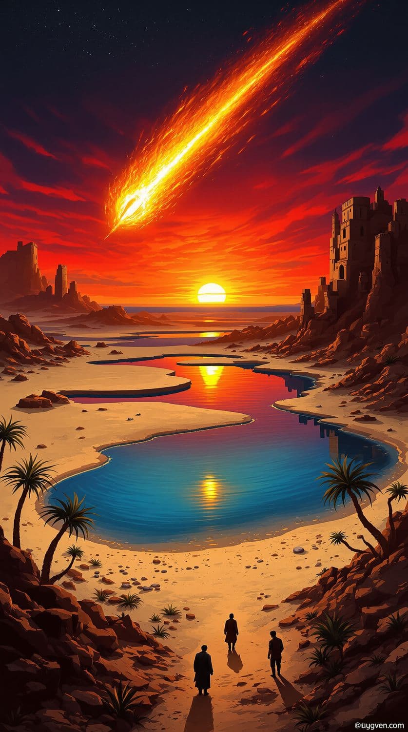 Sunset Solitude in the Desert