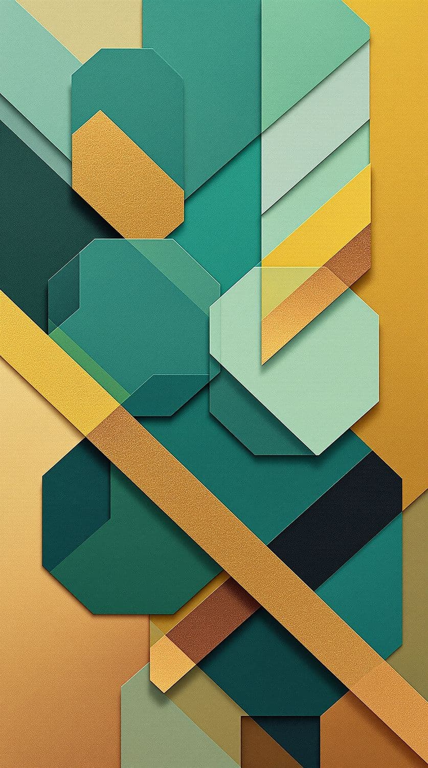 Emerald Geometric Harmony