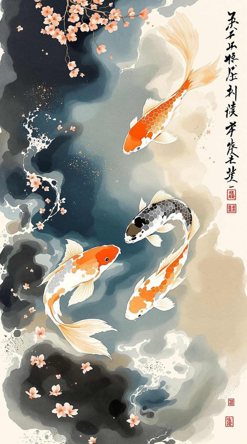 Serene Koi Fish Dance