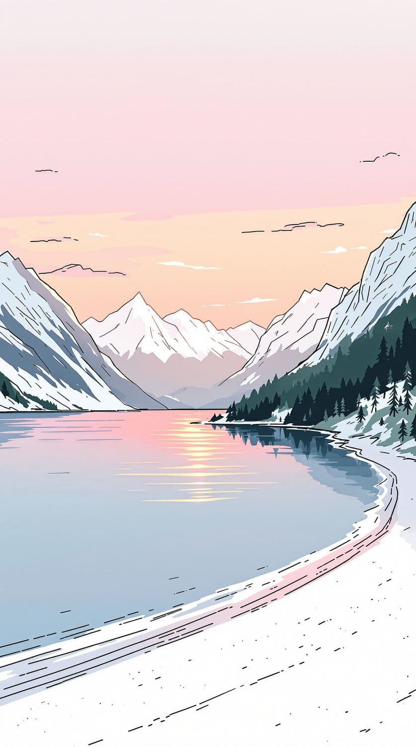 Mountain Lake at Dawn