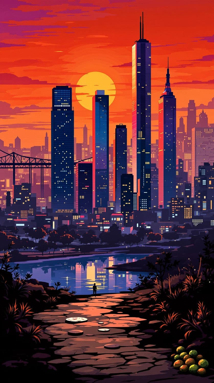 Sunset Cityscape Splendor
