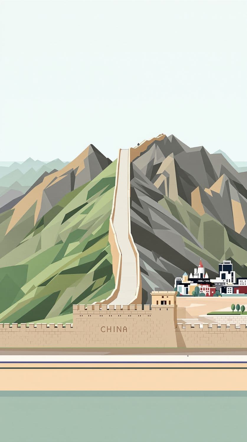 Geometric Great Wall Abstraction