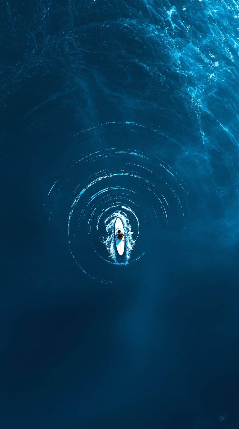 Lone Surfer's Adventure