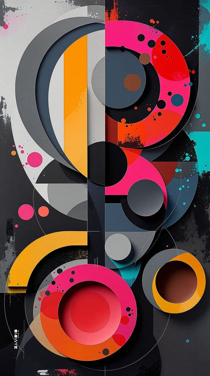 Dynamic Tension in Gray and Magenta