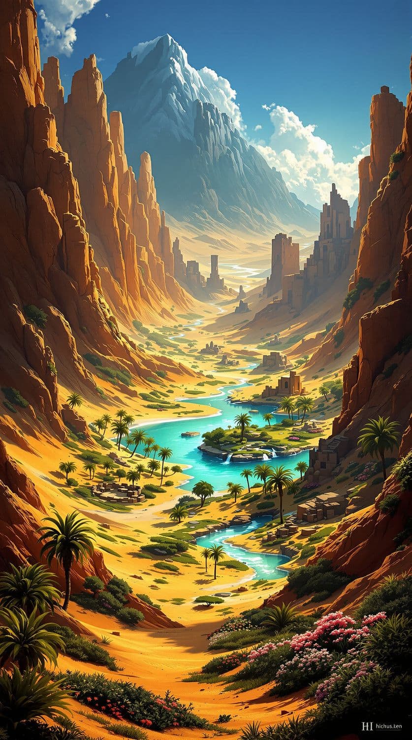 Mythical Desert Oasis