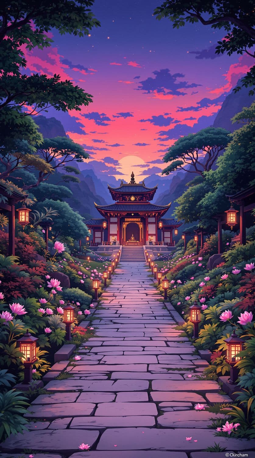 Dusk in the Temple Garden