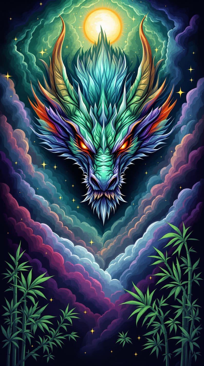 Mystical Dragon in Ethereal Mist