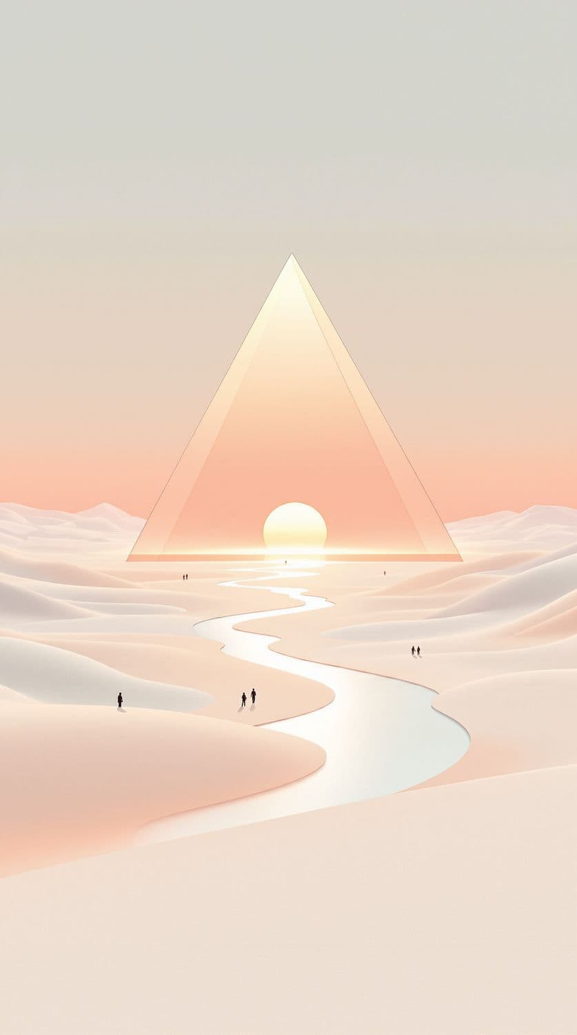 Transparent Pyramid in the Desert