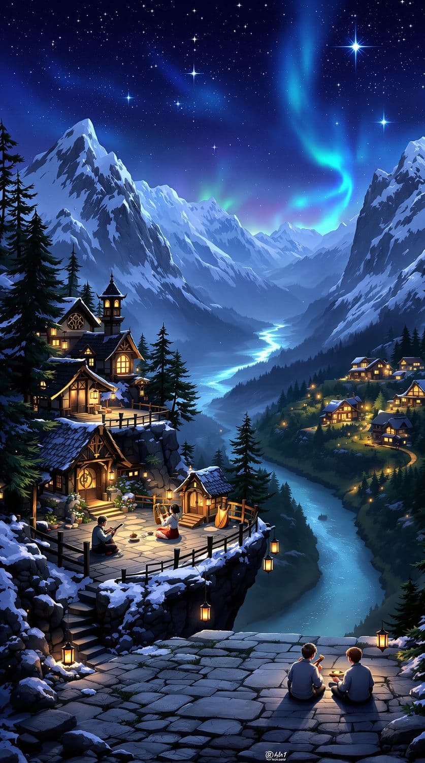 Whimsical Mountain Village