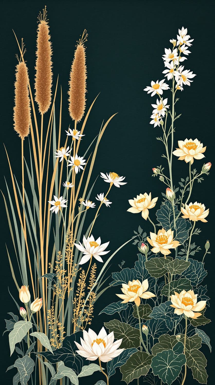Aquatic Botanical Illustration