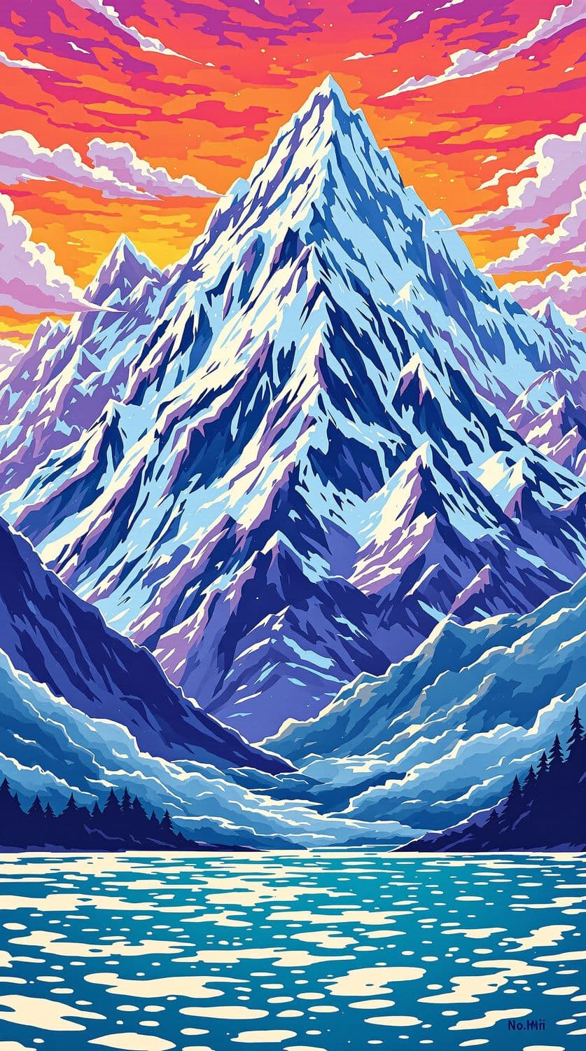 Majestic Mountain Sunset