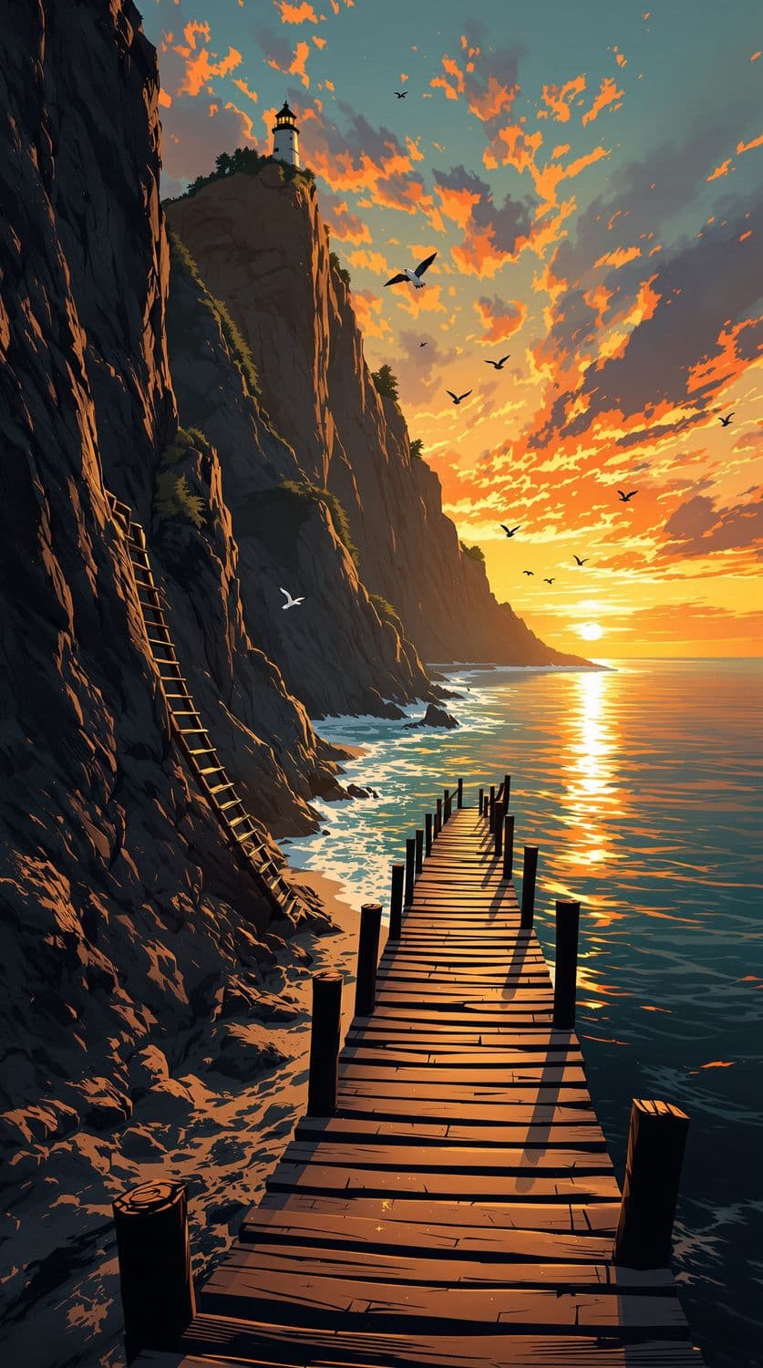 Sunset at the Cliffside