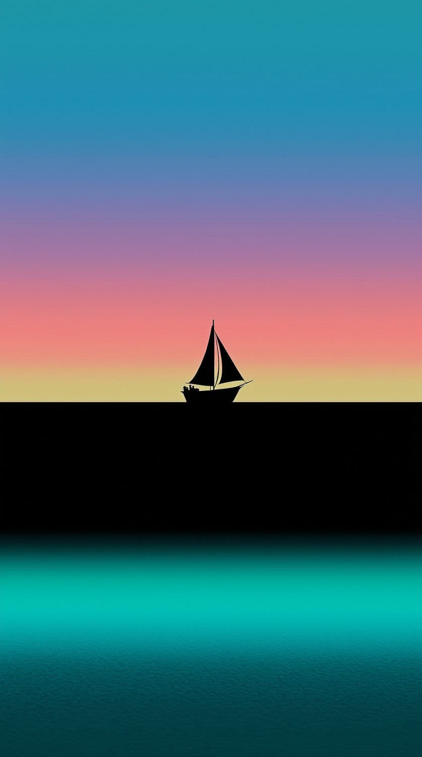 Serene Sailboat Silhouette
