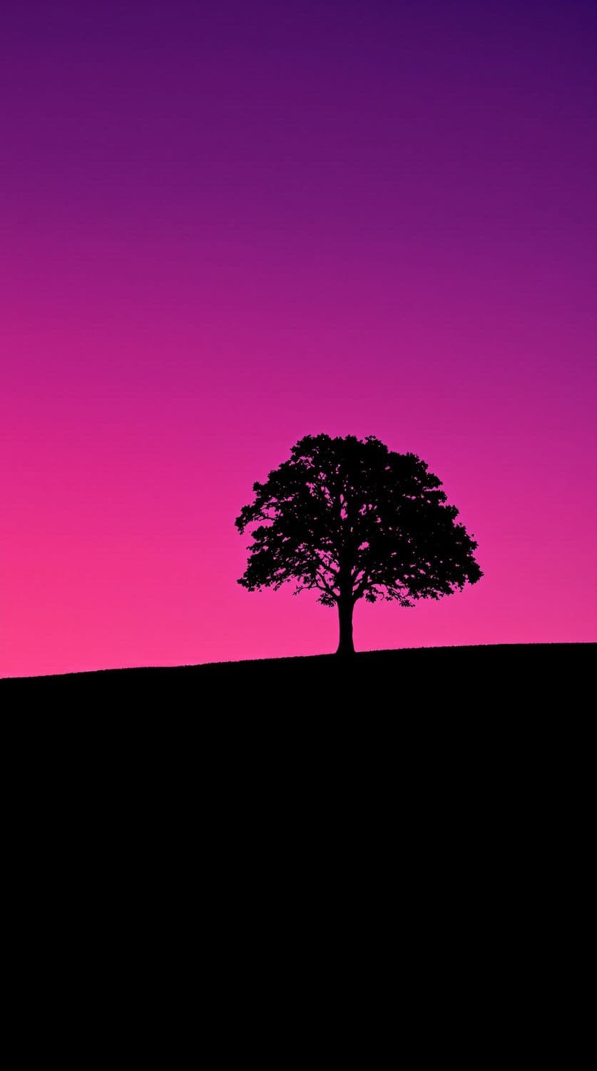 Solitary Tree at Twilight