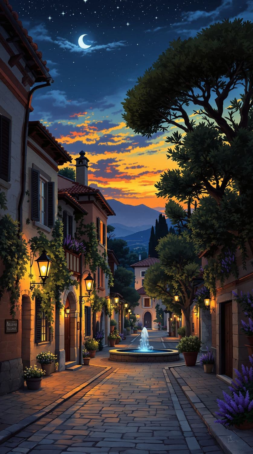 Twilight in an Italian Village