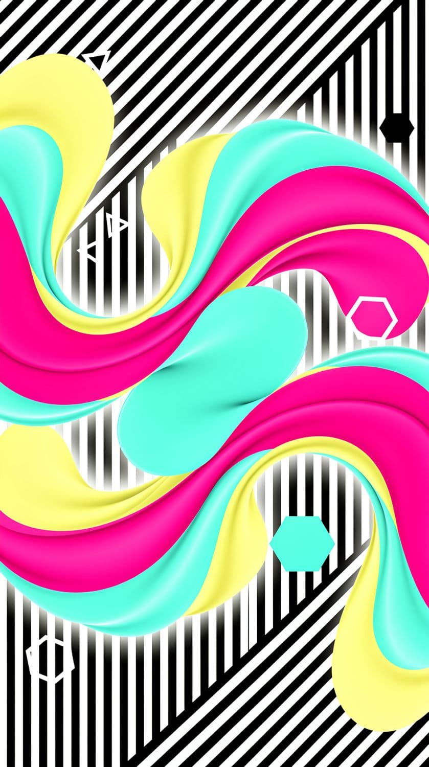 Vibrant Swirls and Stripes