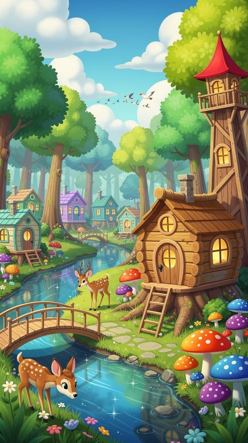 Cartoon Forest Hideaway