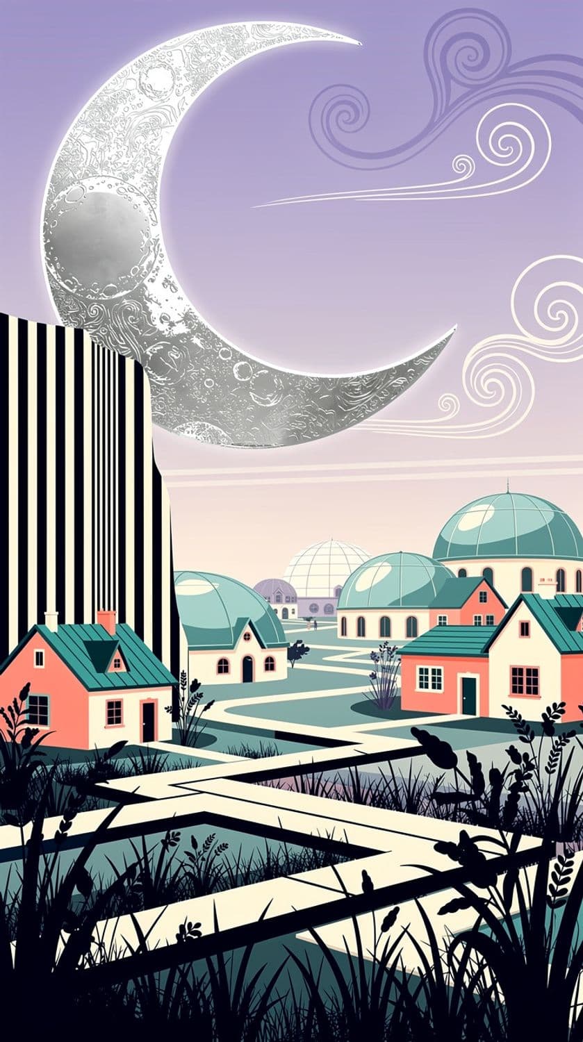 Whimsical Lunar Landscape