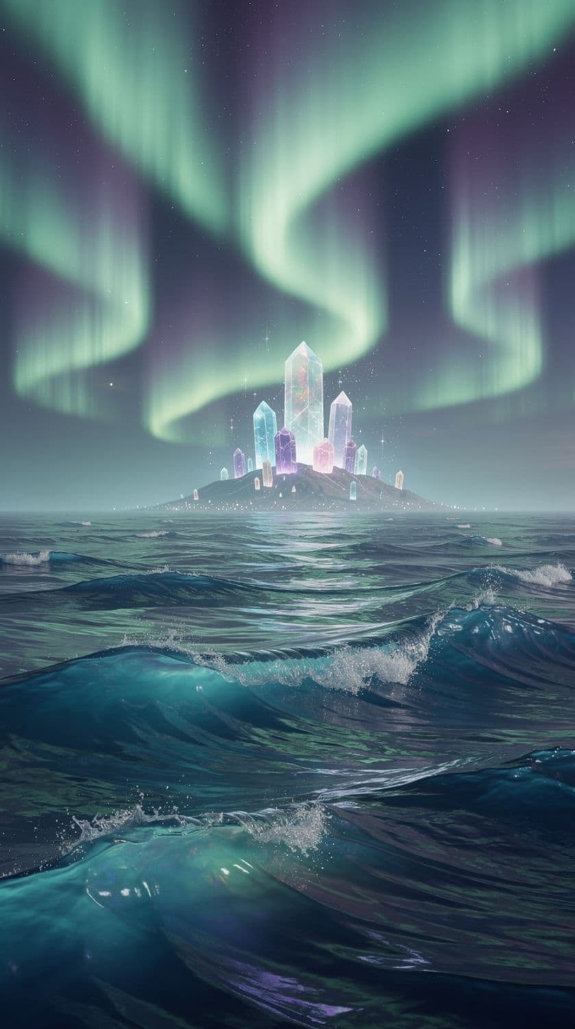Aurora Over a Celestial Ocean