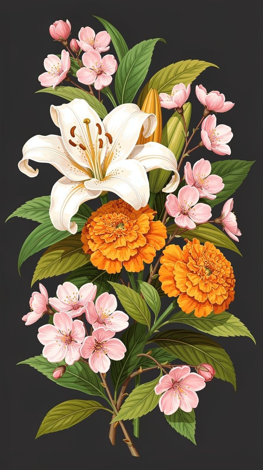 Lily and Marigold Elegance