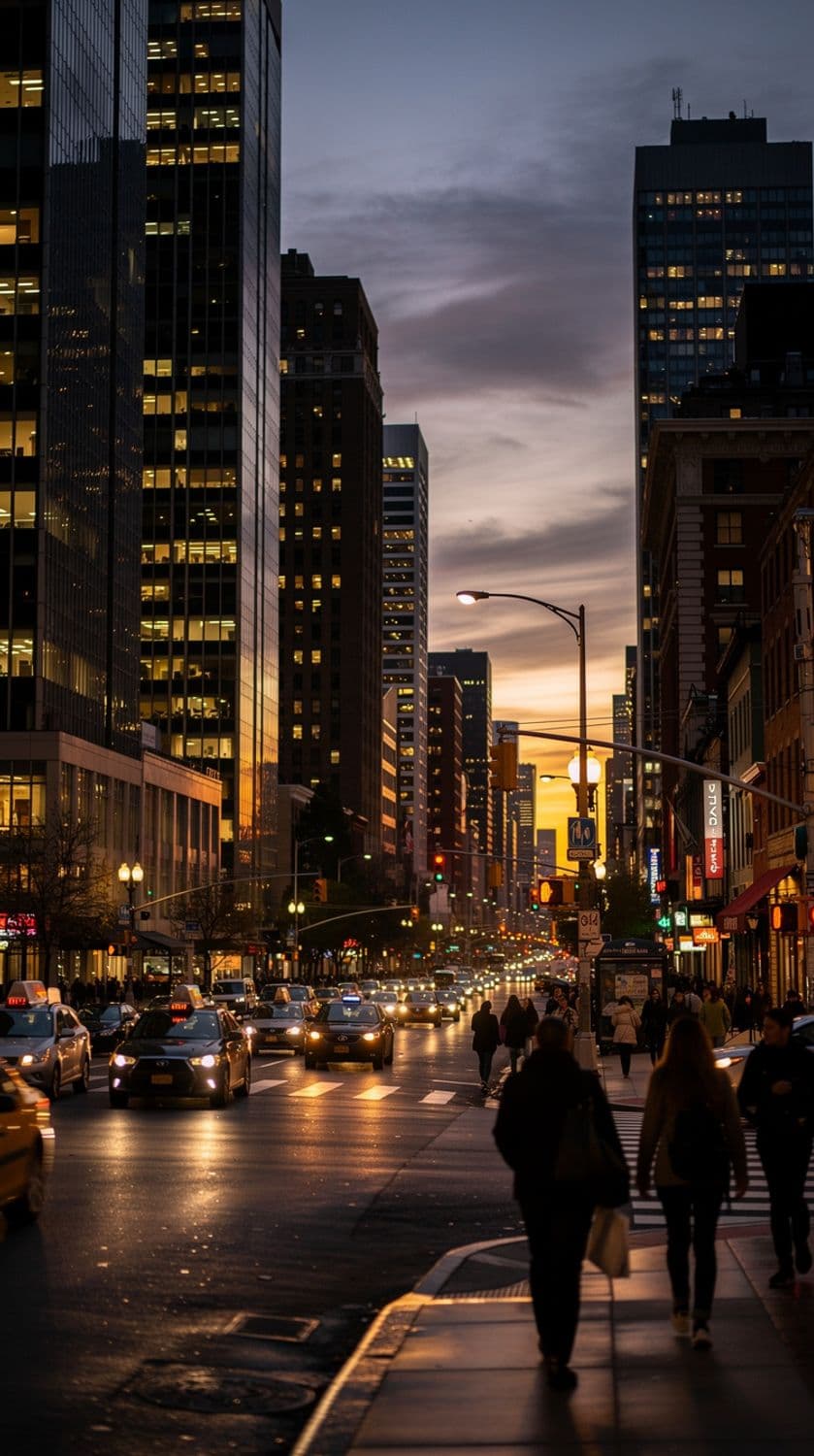 Twilight City Street