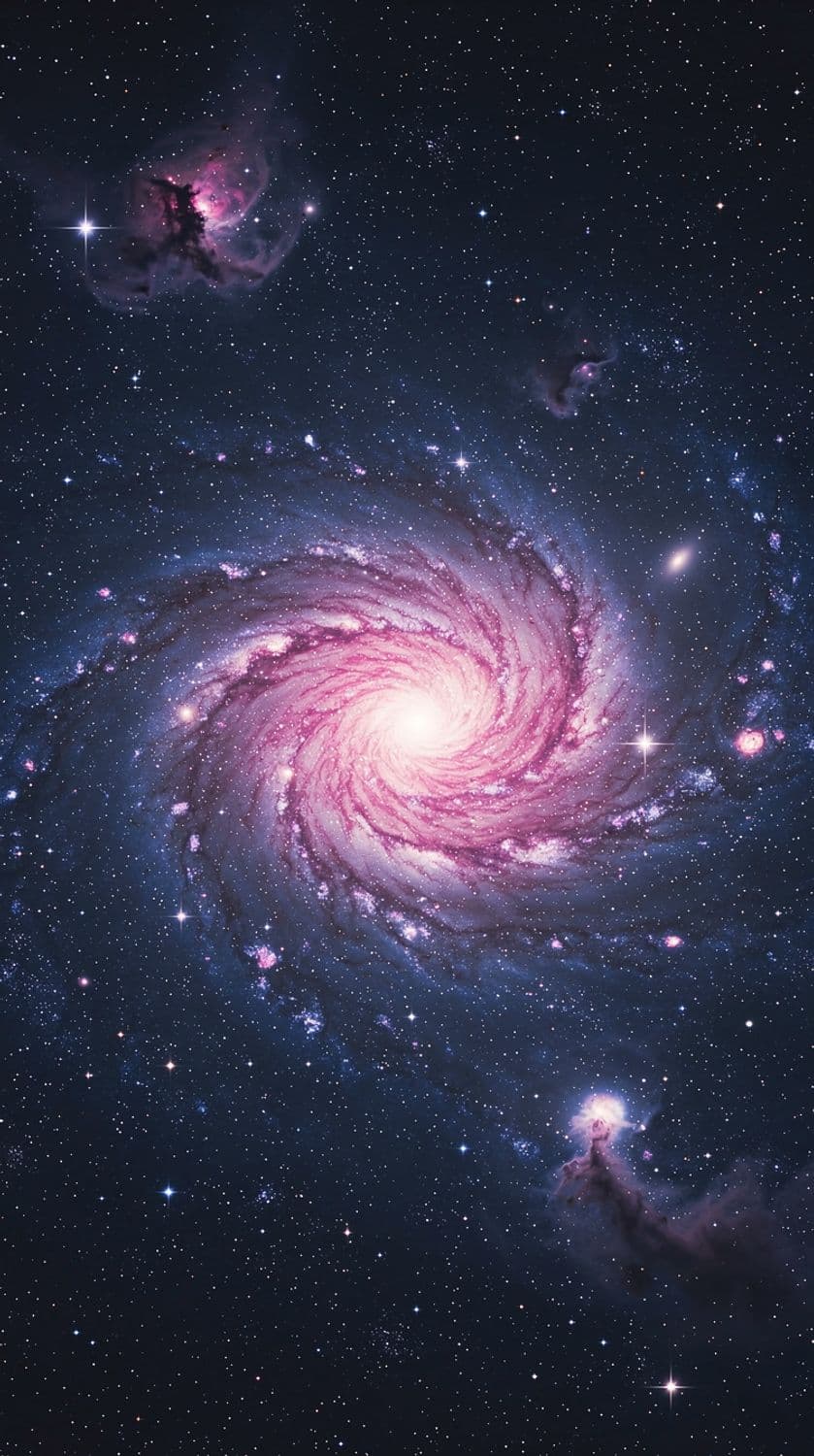 Spiral Galaxy in Midnight Blue