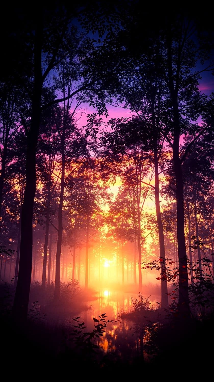 Mystical Forest Dawn
